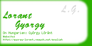 lorant gyorgy business card